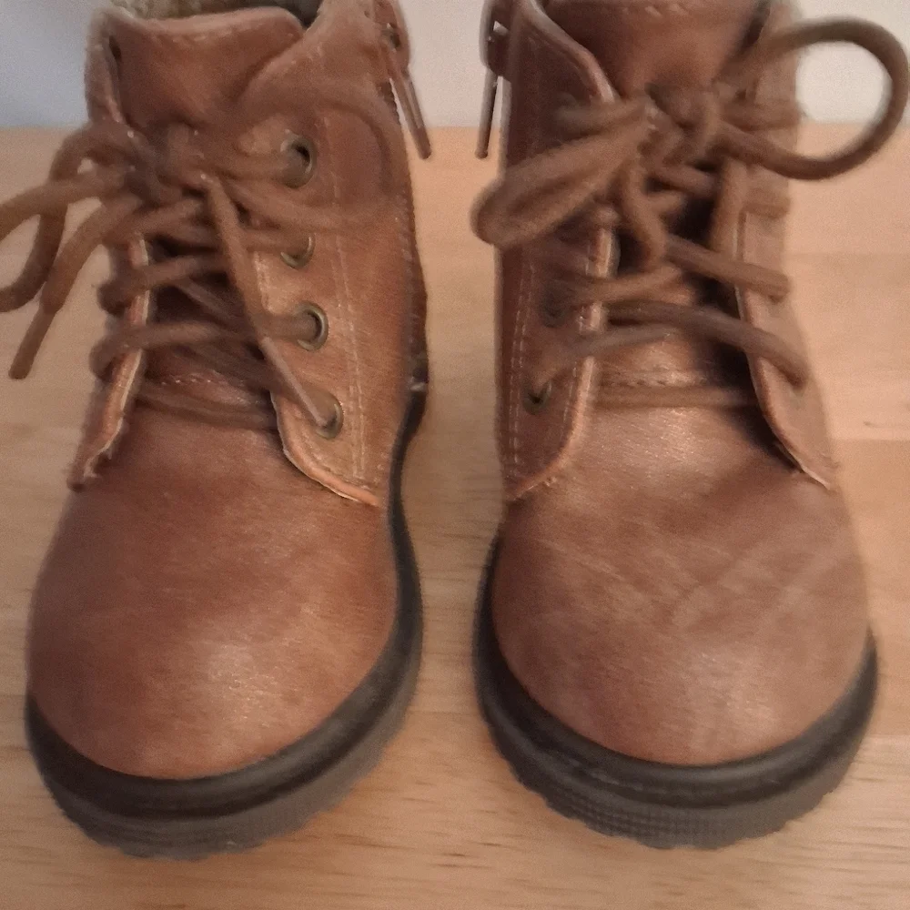 Cozy Tan Kids Boots